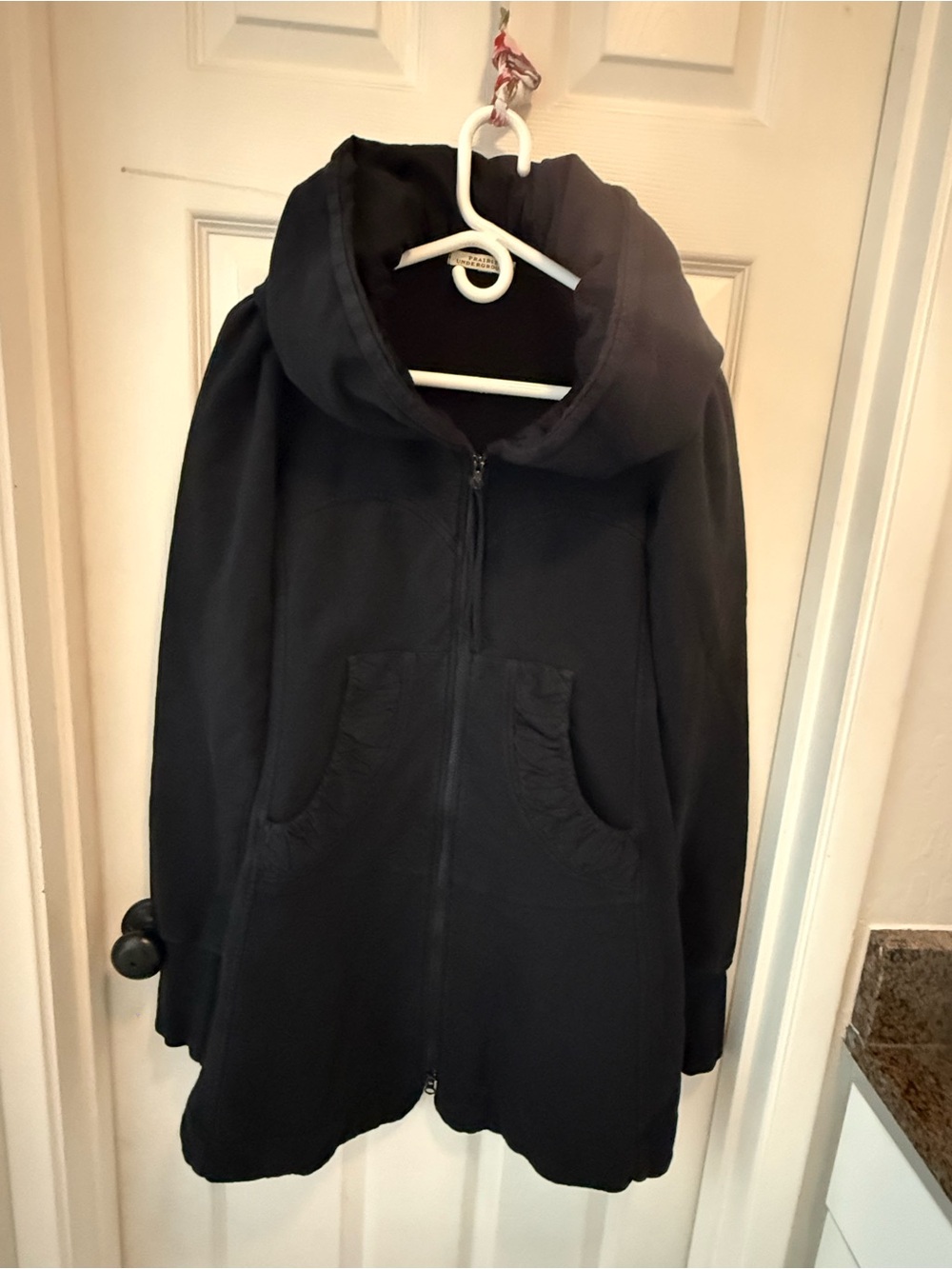 Prairie Underground Black Hooded Zip-Up Sweatshirt